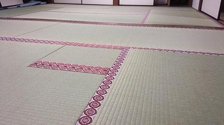 奈良市雑司町某寺院たたみ新調紋畳縁工事